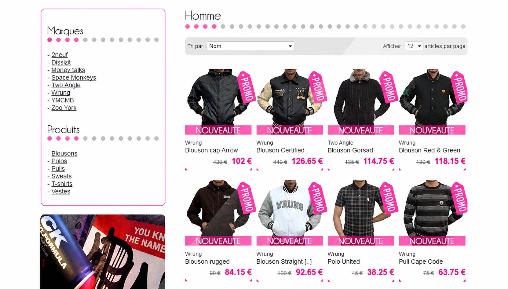 29th Street - Urban Wear : capture du site, vue 3