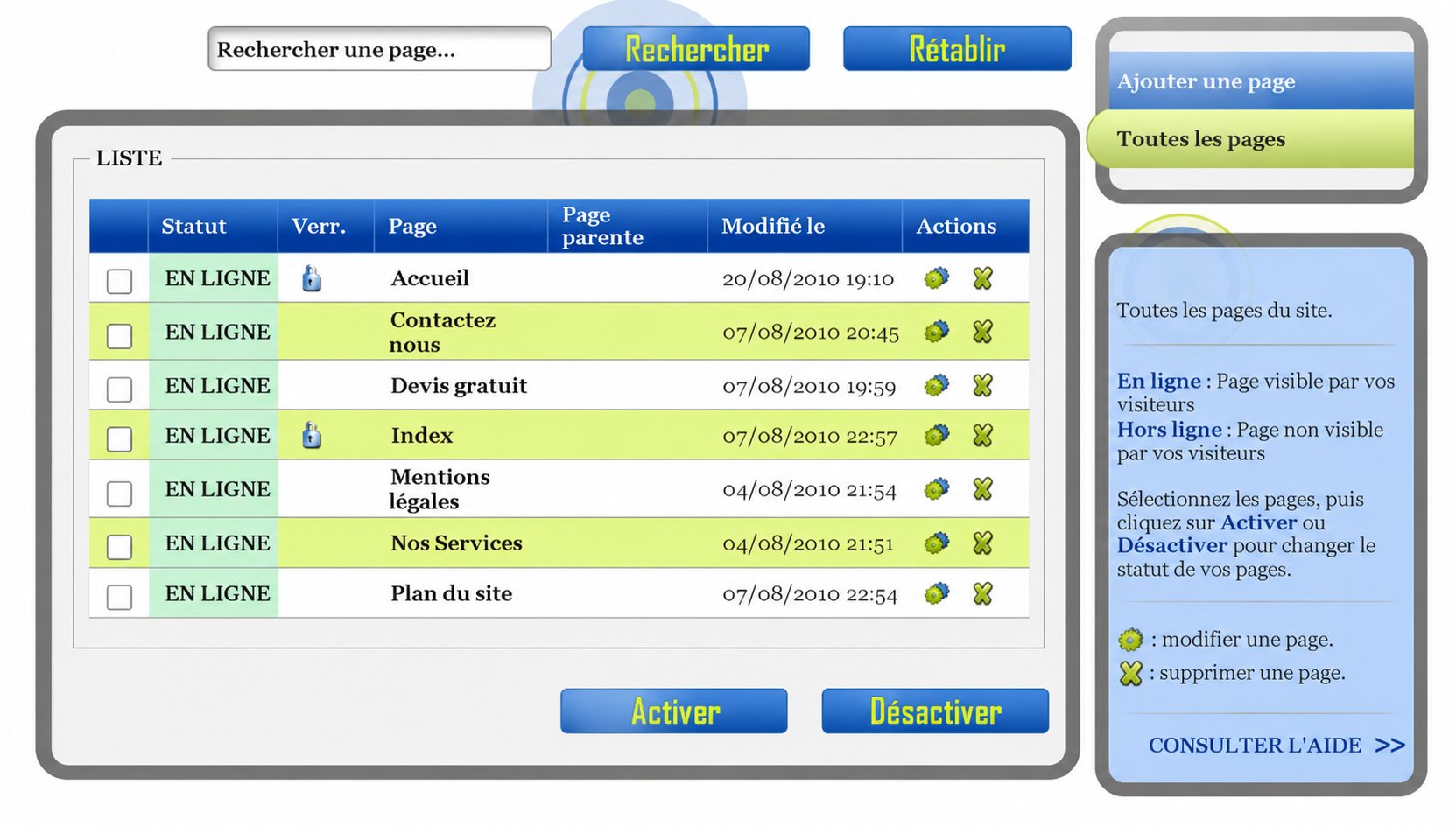 CMS Synoptic Productions : capture du site, vue 3