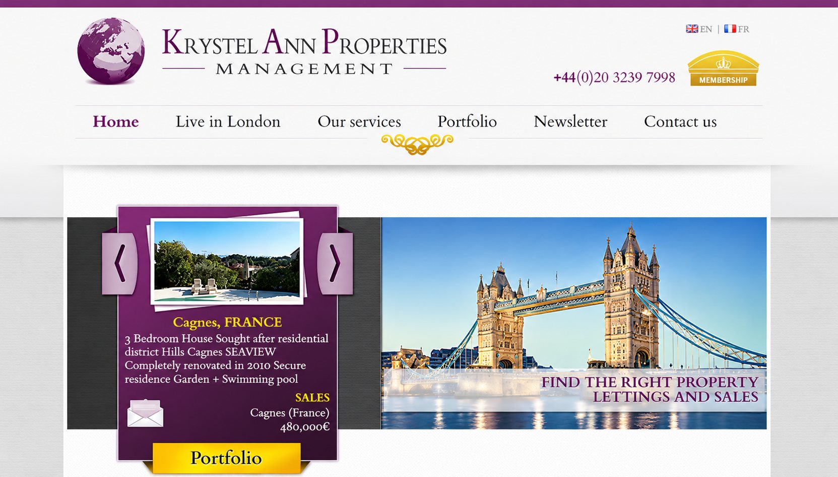 KAP Management Ltd : capture du site, vue 1