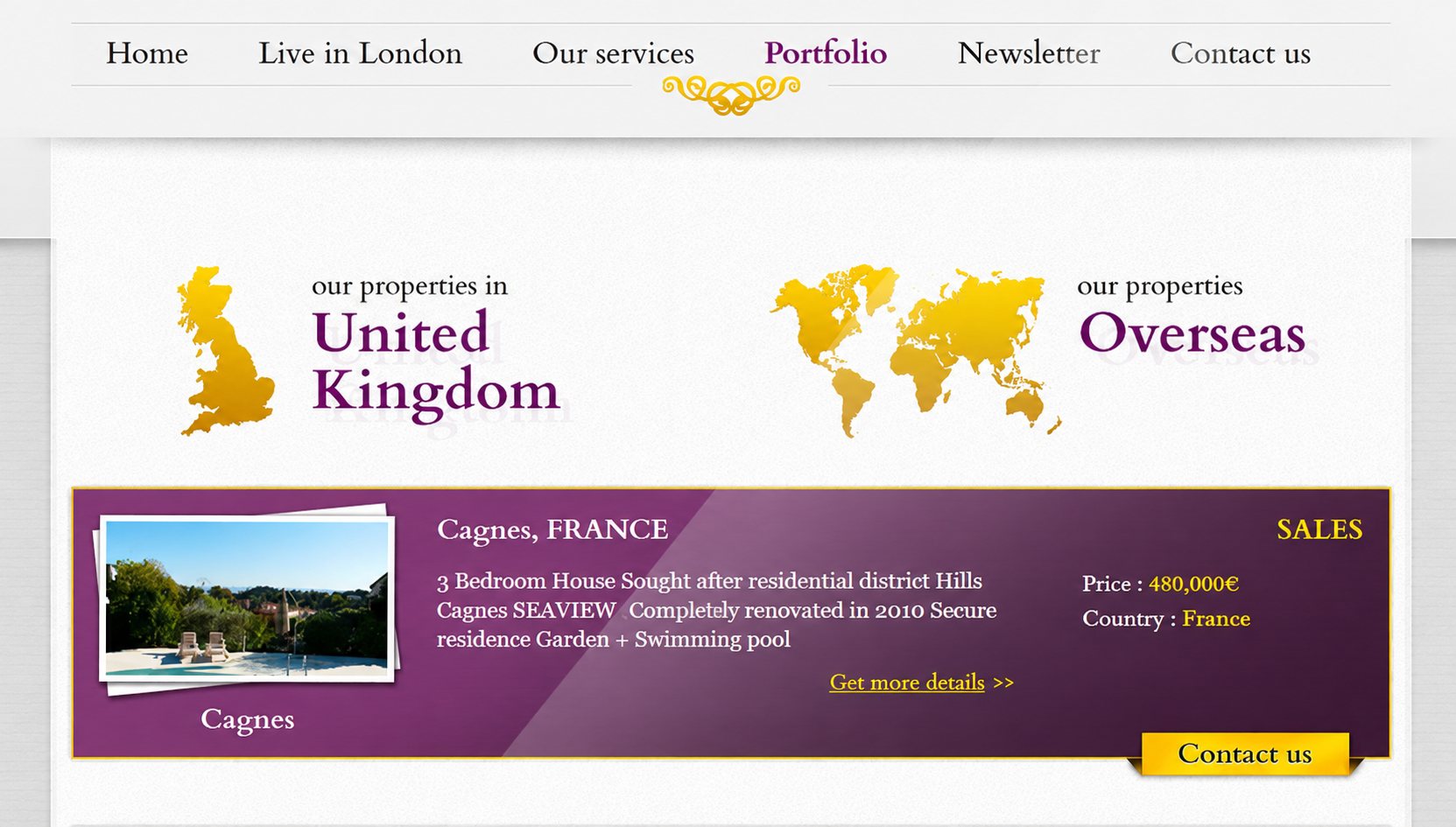 KAP Management Ltd : capture du site, vue 3