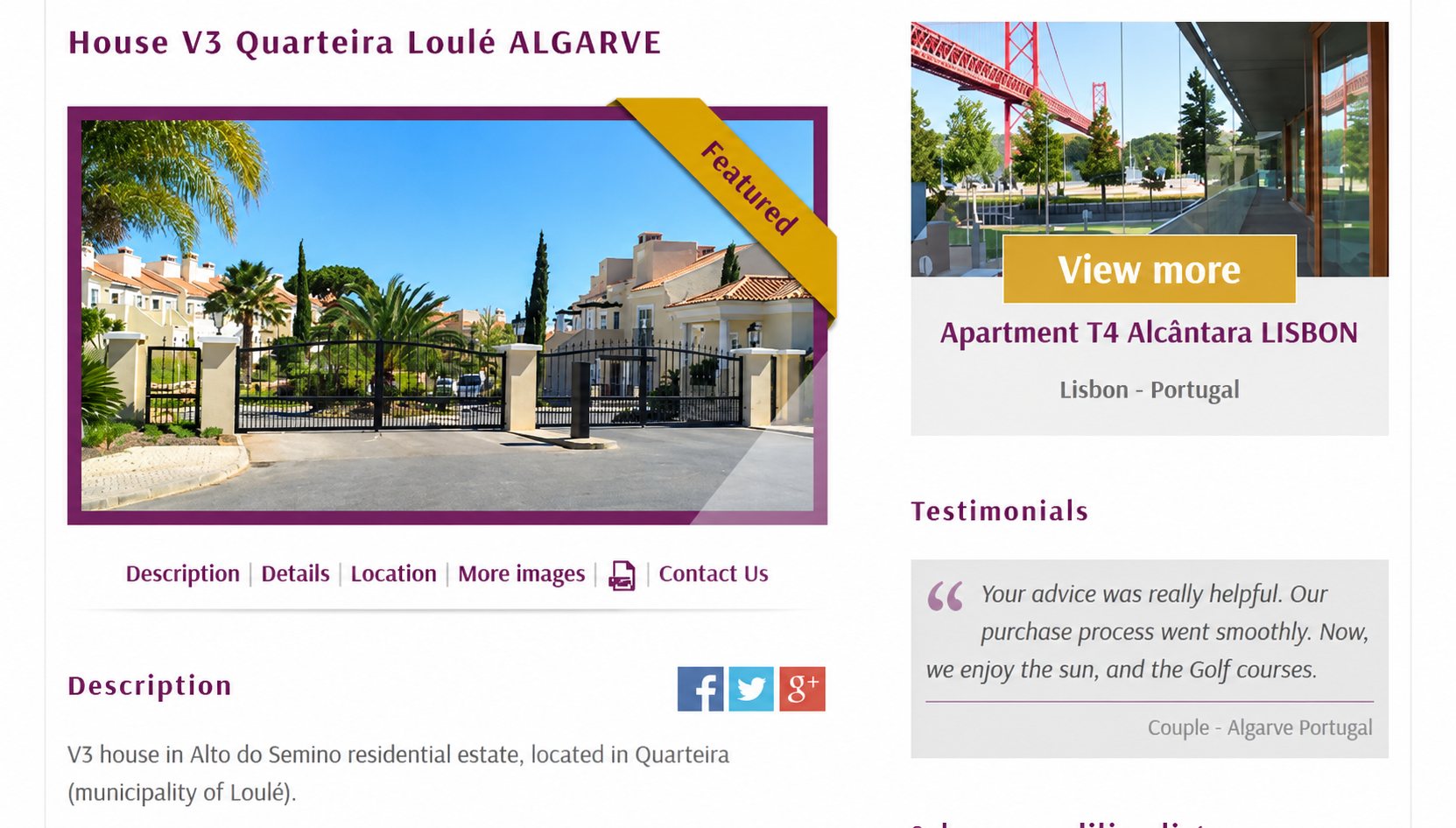 Krystel Ann Properties : capture du site, vue 4