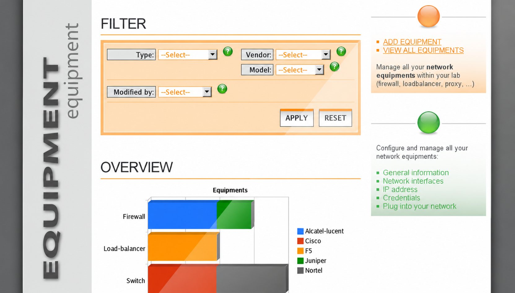MyLab - Network lab management : capture du site, vue 2